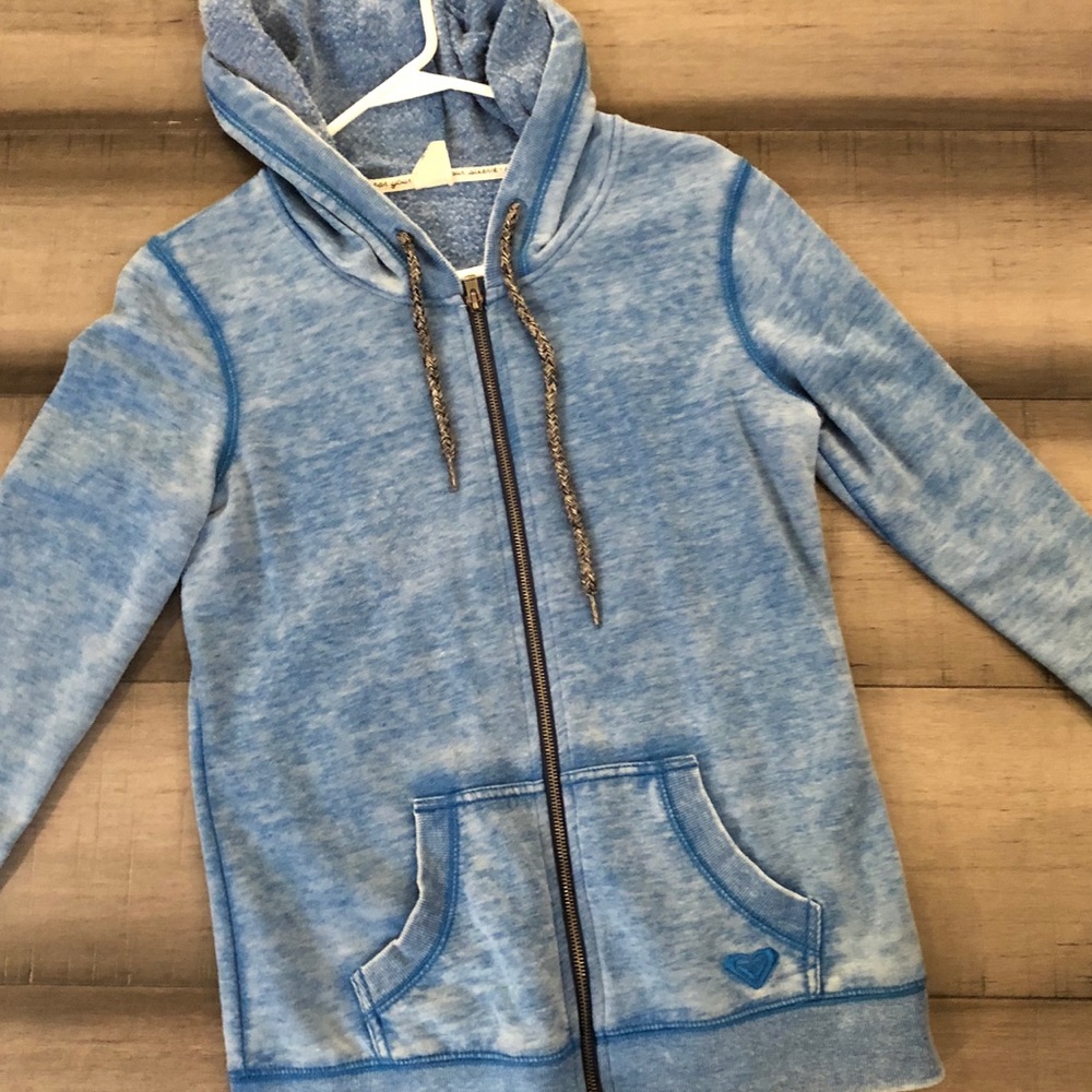 Roxy blue zip up hoodie